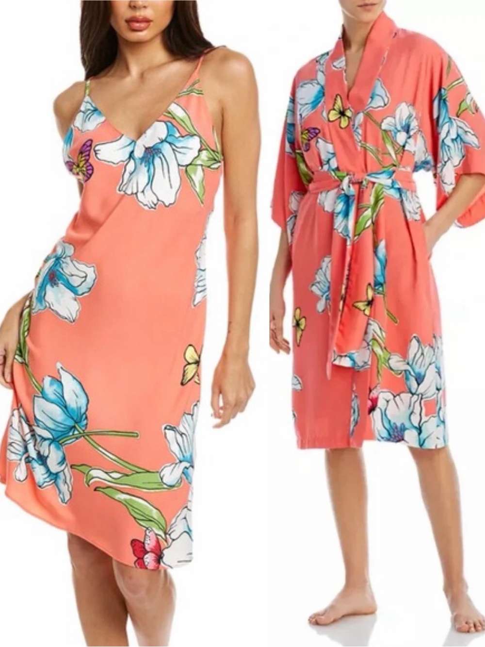 Natori slip and matching robe